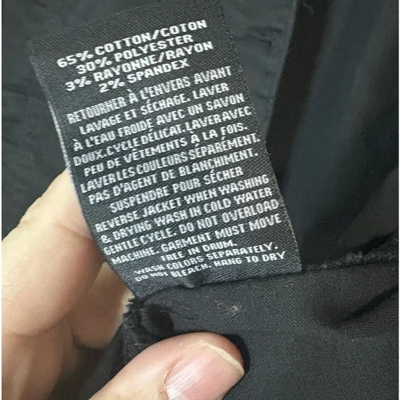 Blossom size XL Classic Black Denim Jacket, button up - Picture 6 of 8